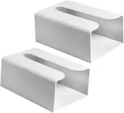 Wall Mounted Tissue Holder No Drilling Holes Hand Towel Holder Self Adhesive Plastic Towel Holder 2pcs
