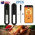 2Pcs Meat Steak Thermometer Dual Sensors Wireless Smart Bluetooth Oven BBQ GriJQ