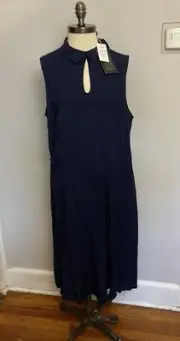 ModCloth Collectif Blue Swing Dress Adelaide 14 NWT Peter Pan Collar