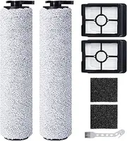 Fixbetter 7-Piece Accessory Set for Bissell CrossWave HF3 3598N Wireless Wet Dry Vacuum Cleaner, 2 Brush Rollers + 2 HEPA Filters + 2 Filter Sponges + 1 Cleaning Brush