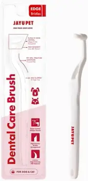 Dental Care Brush (Edge Bristles) 1Ea - Micro round Head Toothbrush for Cats & S