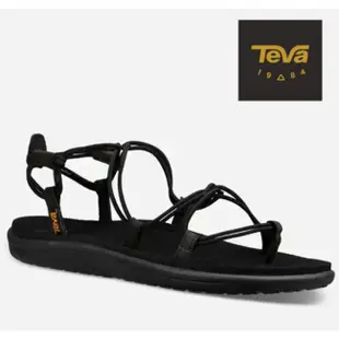 TEVA 美國 女款 女款輕量戶外涼鞋 Voya 細織帶 黑 1019622BLK