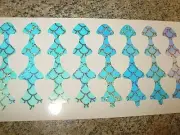 TRU UV CLEAR SILVER HOLO SCALE NBK Ladderback Die Cut Fishing Lure Tape 6 Sizes