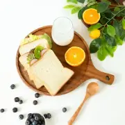 Wood Cutting Board Premium Cheese With Handle 16"round-100% Natural Walnut