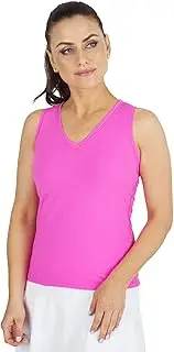 [IBKUL] Athleisure Wear UPF50+ Sun Protective Icefil Cooling Tech Solid Tennis Tank Top - 15000
