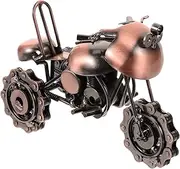 KONTONTY Motorcycle Model Vintage Figurine Retro Iron Craft Decor Home Statue for New Home