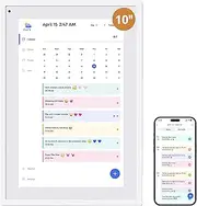 10.1" Digital Calendar Chore Chart – 1080P Full HD Interactive Touchscreen, Smart Family Planner, Hearth Display Digital Wall & Desk Mountable for Seamless Scheduling