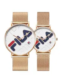 在飛比找Yahoo!奇摩拍賣優惠-FILA斐樂手錶男女士情侶簡約鋼帶時尚商務歐美石英歐美腕錶6