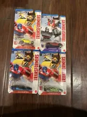 2024 Hot Wheels Transformers Lot of 4, Corvette, Bugatti, VW Bumble Bee, Pagani