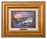 Thomas Kinkade Cinderella Bringing Home the Tree 5 x 7 Brushwork Framed