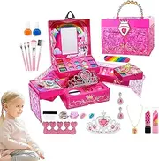 Kids Makeup Kit - Kids Washable Makeup Girl Toys - Washable Safe Little Girl Makeup Set, Creative Washable Makeup Set Toy for Girls, Kids Aged 3-12