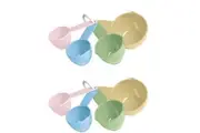 2x 4pc Cuisena Melamine Measuring Cup Spoon Scoop Set Baking Kitchen Utensil Set