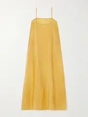 [LESET] LESET - Lana Satin Maxi Dress - Yellow - x large x large Yellow
