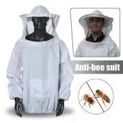 Beekeeping Protective Jackets Veil Dress Suit With Pull Hat Smock Equipment UK
