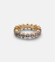 [Suzanne Kalan] Suzanne Kalan 18kt gold ring with sapphires and diamonds J 1/2 blue