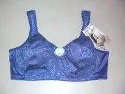 Playtex 18 HOUR: Size: 16 E. Ulitmate Lift & Support DEEP-BLU WireFree Comfy Bra
