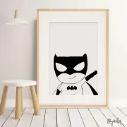NURSERY BEDROOM CHILDREN'S WALL ART Batman, superhero QUALITY art print