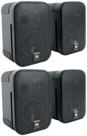 (4) JBL C1PRO Control 1 PRO Black 5.25" Wall Mount Home/Commercial Speakers