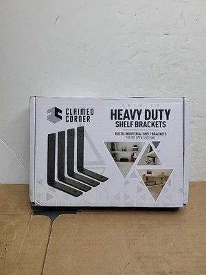 Versatile 8" X 6" Wall-Mount Shelf Brackets Heavy-Duty Iron, 250 lbs Capacity