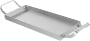Cabilock Dual Handle Stainless Steel Serving Tray Korean Design BBQ Snack Dessert Plate