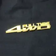 1x Golden Chrome 4WD FULL TIME Metal Decal Sticker Badge Emblem Tailgate 3D Auto (for: MG)