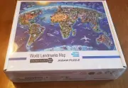 1000 Pieces Beautiful World Landmarks Map Jigsaw Puzzle (NEW)