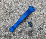 Flat Blue Titanium Pocket Clip Made For Benchmade Bugout 535 & 940 knife