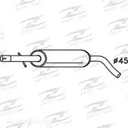 Redback Mufflers Bolt-On to suit Audi A3/VW Golf/Beetle Hatch 1.6L Front 97> - M1649