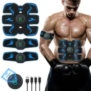 Rechargeable EMS Abdominal Muscle Toning Trainer ABS Stimulator Toner Fitness QG