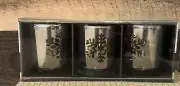 Kirkland’s Set Of 3 Shiny Silver Snowflake Votive Holders For Candles NEW