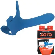 Perfect Fit Zoro Strap-On 5.5" Dildo Harness Couples Gender Neutral Sex Toy Blue