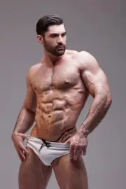 [K032] Handsome Man Cute Male Model Showing Off Body Physique Art Photography