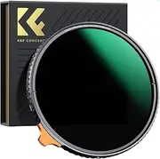 K&F Concept 49mm Black Diffusion 1/4 & ND2-400 Lens Filter 2 in 1, Waterproof VND Camera Filter Soft Mist Diffusion Adjustable Variable Neutral Density (Nano-X Series)