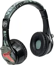 eKids Jurassic World Bluetooth Wireless Headphones, Over Ear, Green, Kids Headphones with Microphone, Includes Aux Cord, Ideal for School, Home, Travel, Gaming