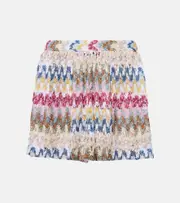 [Missoni] Missoni Knitted lamé shorts UK 16 multicoloured