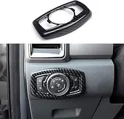 Carbon Fiber Color Headlight Switch Decorative Covers Fit for Ford Ranger 2015 2016 2017 2018 2019 2020 2021