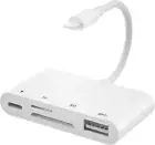 4in1 Card Reader OTG Adapter For iPhone 13 12 Micro SD TF Memory Card & Charging