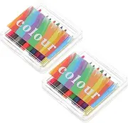 ibasenice Miniature Crayon Writing Pens Set 2 Boxes 10 Crayons Each for Mini House Decor and Projects