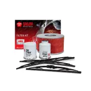 Sakura Front + Rear Wiper Blades & 4WD Filter Kit for Toyota Landcruiser HDJ100R