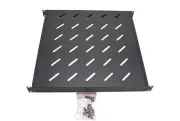 1U Vented Fixed Server Shelf 19" 4 Post Adjustable Rack Mount 18in - 42in Black