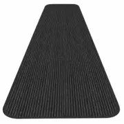INDOOR/OUTDOOR DOUBLE-RIBBED CARPET RUNNER Skid-Resistant SMOKEY BLACK