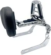 Rear Accessories Motorcycle Multi-Purpose Driver Passenger Backrest with Folding Luggage Rack Black Chrome for B&MW R18 Classic R 18 100 Years(Chrome)