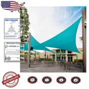 14' Turquoise Triangle Sun Shade Sail - 95% UV Blockage, Custom Sizes Available