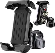 Motorcycle Cell Phone Holder,Anti-Vibration Scooter Phone Clamp - Anti-Shake Bike Mobile Bracket for Navigation