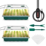 Seed Starter Tray with Grow Light, 96-Cell Seed Starter Kit, Seedling Starter...