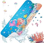 Baby Bath Mat for Tub Non Slip-40 X 16 Inch, Extra Long Kids Bathtub Mat Mold Free, Bathtub Shower Mat Anti Slip with Suction Cups & Drain Holes for Bathroom, Machine Washable, Mermaid