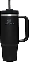 Stanley Quencher H2.0 Tumbler with Handle and Straw 30 oz | Flowstate 3-Position Lid | Cup Holder Compatible for Travel | Insulated Stainless Steel Cup | BPA-Free | Black