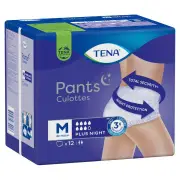 Tena Pants Plus Night (M) X 12 (Limit 4 per order)