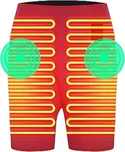 Hip Heating Physiotherapy Device, Lower Back Hip Heating Massage Belt with 4 Vibration Motors, Adjustable 3 Levels Temperature and Intensity, 360° Penetration, Deep Into Hip Bone,for Relieve Pain