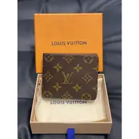 在飛比找蝦皮購物優惠-LV LOUIS VUITTON 棕色老花 皮夾 短夾 M6